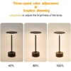 LED Touch Sensor Table Lamp | Rechargeable Wireless Night Light with 3 Color Modes