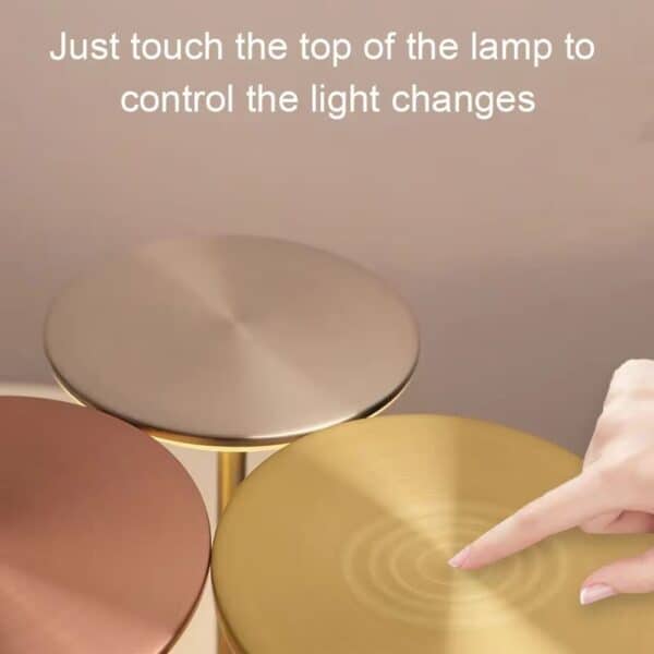LED Touch Sensor Table Lamp | Rechargeable Wireless Night Light with 3 Color Modes