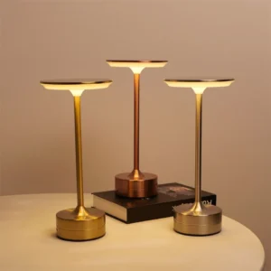 led touch sensor table lamp rechargeable wireless night light dimmable