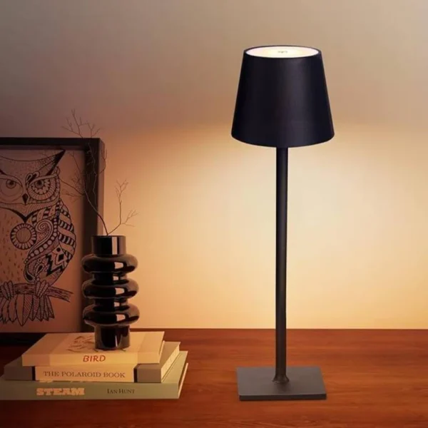 metal cordless rechargeable led table lamp touch sensor dimmable night light