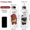 We Bare Bears Water Bottle | Cute Cartoon Reusable Leakproof Bottle