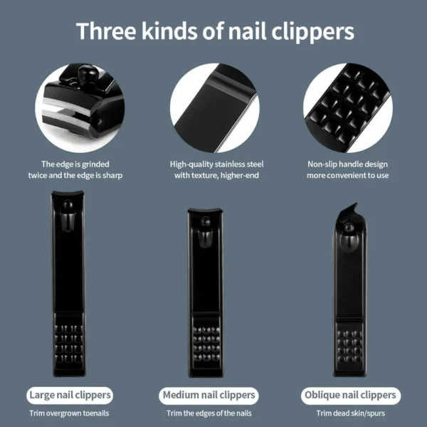18pcs Nail Cutter Kit – Professional Manicure & Pedicure Set with Case