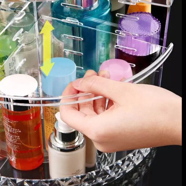 360° Rotating Makeup Organizer | Large Capacity Vanity Cosmetic Storage Stand