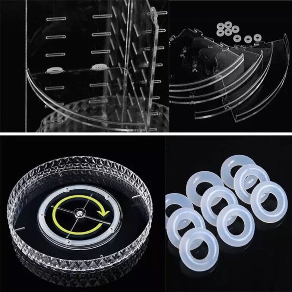 360° Rotating Makeup Organizer | Large Capacity Vanity Cosmetic Storage Stand