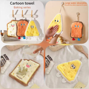 Cartoon Absorbent Towel – Soft Quick-Dry Hanging Hand Towel
