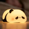 Cute Panda Desk Lamp LED Rechargeable Silicone Night Light for Kids Bedroom