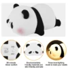 Cute Panda Desk Lamp LED Rechargeable Silicone Night Light for Kids Bedroom