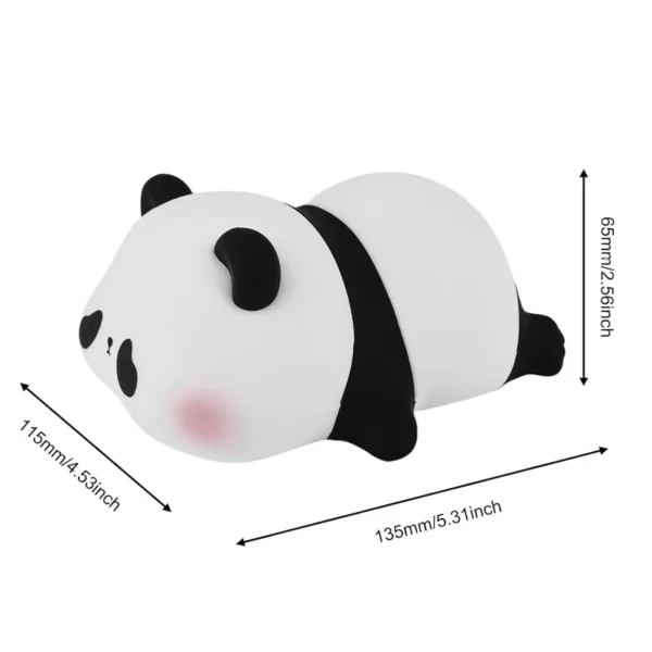 Cute Panda Desk Lamp LED Rechargeable Silicone Night Light for Kids Bedroom