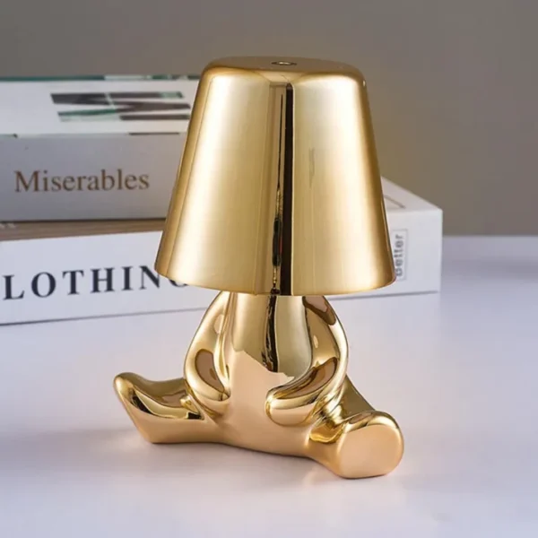 Modern Creative Little Man Table Lamp – Rechargeable LED Desk Light