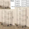 Multi Layers Storage Rack Trolley | 3-4 Tier Rolling Cart for Kitchen & Home Organizer