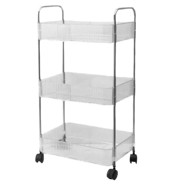 Multi Layers Storage Rack Trolley | 3-4 Tier Rolling Cart for Kitchen & Home Organizer