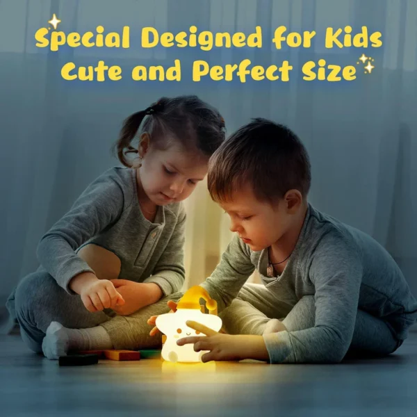 Silicone Star Night Light – USB Rechargeable Touch Control LED Lamp for Kids & Bedroom